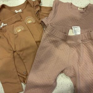 H&M Kids Matching Sets in Brown and Pink